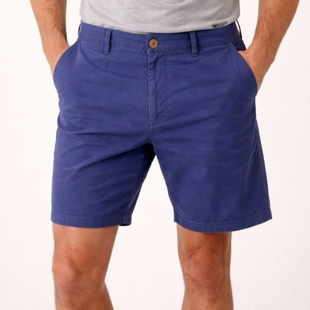 Joe's Jeans Flat Front Chino Sapphire Blue 8" Shorts Size 38 Preppy Golf Summer